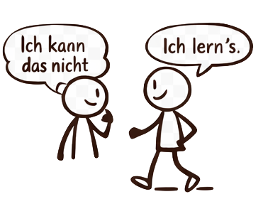 Illustration zum Satz: Ich kann das nicht.
